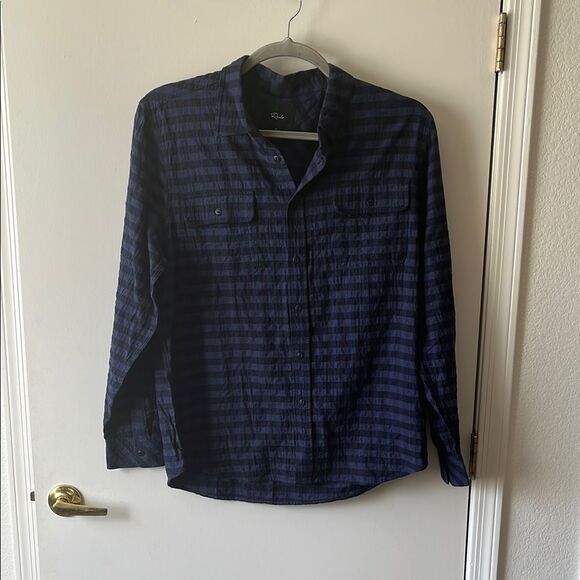 Rails Powell Plaid Seersucker Long Sleeve Button Down Shirt Size XL NWOT - Picture 1 of 7